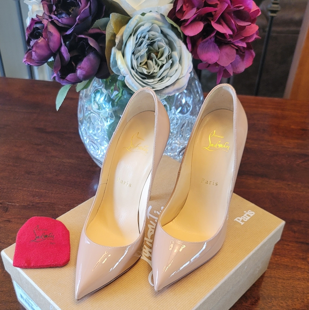 Christian Louboutin Pigalle 120 Size 37.5 Nude